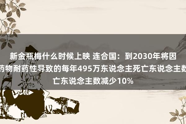 新金瓶梅什么时候上映 连合国：到2030年将因抗微生物药物耐药性导致的每年495万东说念主死亡东说念主数减少10%