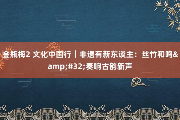 金瓶梅2 文化中国行｜非遗有新东谈主：丝竹和鸣&#32;奏响古韵新声