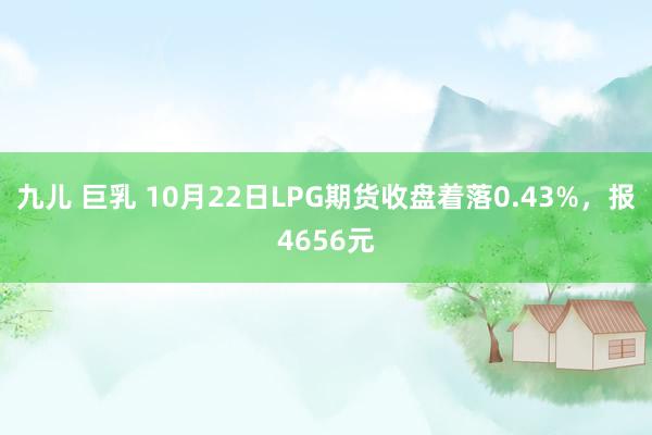 九儿 巨乳 10月22日LPG期货收盘着落0.43%，报4656元