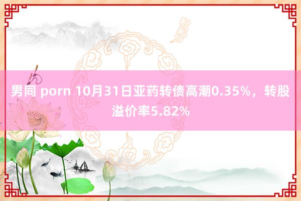 男同 porn 10月31日亚药转债高潮0.35%，转股溢价率5.82%