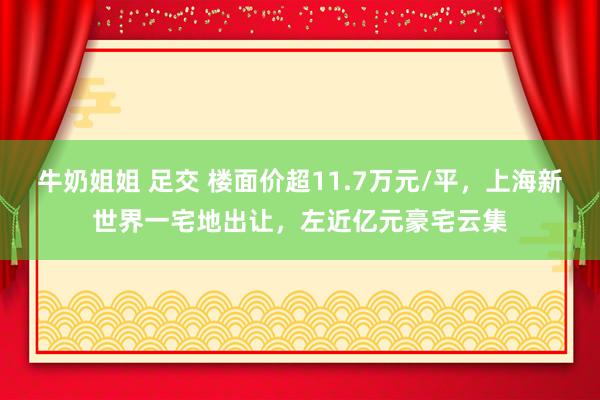 牛奶姐姐 足交 楼面价超11.7万元/平，上海新世界一宅地出让，左近亿元豪宅云集