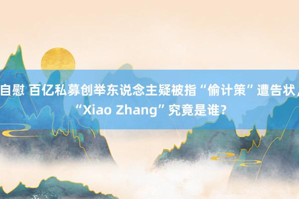 自慰 百亿私募创举东说念主疑被指“偷计策”遭告状，“Xiao Zhang”究竟是谁？