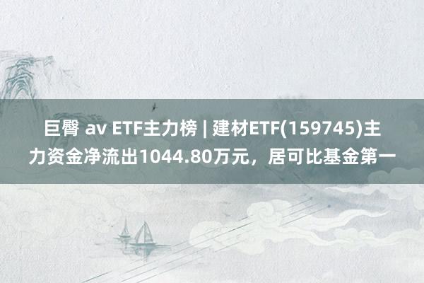 巨臀 av ETF主力榜 | 建材ETF(159745)主力资金净流出1044.80万元，居可比基金第一