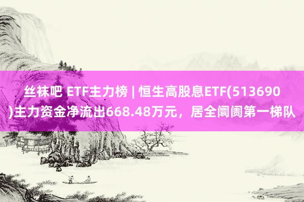 丝袜吧 ETF主力榜 | 恒生高股息ETF(513690)主力资金净流出668.48万元，居全阛阓第一梯队