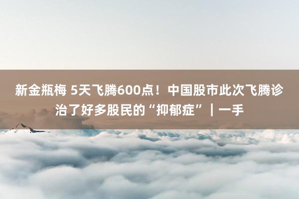 新金瓶梅 5天飞腾600点！中国股市此次飞腾诊治了好多股民的“抑郁症”｜一手