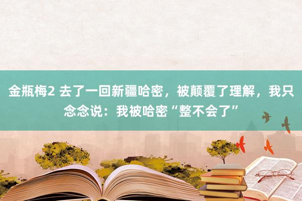 金瓶梅2 去了一回新疆哈密，被颠覆了理解，我只念念说：我被哈密“整不会了”