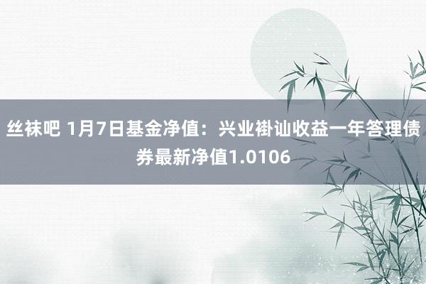 丝袜吧 1月7日基金净值：兴业褂讪收益一年答理债券最新净值1.0106