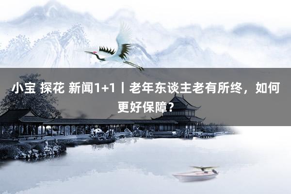 小宝 探花 新闻1+1丨老年东谈主老有所终，如何更好保障？